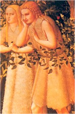 Adam et ve chasss du Jardin dEden selon FRA ANGELICO (XVe sicle)